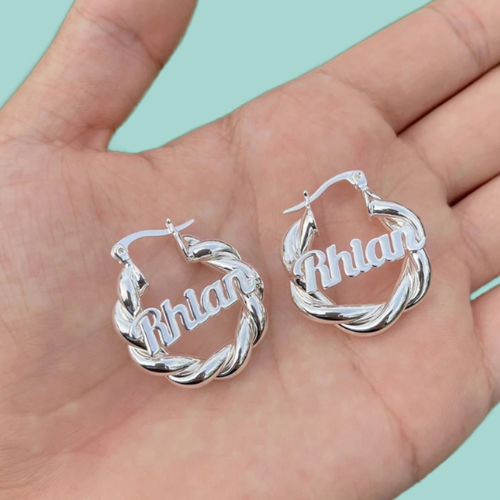 Personalized Name Plate Earrings